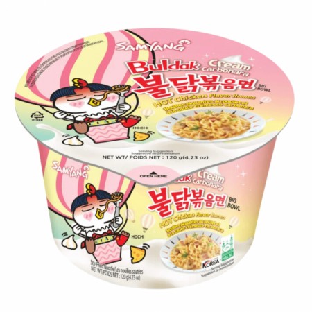 Samyang Buldak Hot Chicken Ramen Big Bowl Cream Carbonara 120g