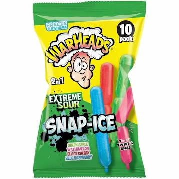 Warheads Extreme sour 2in1 Snap-Ice Pop 10 pops