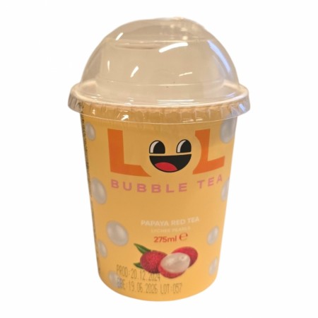 LOL Bubble Tea Papaya with Lychee pearl 275ml