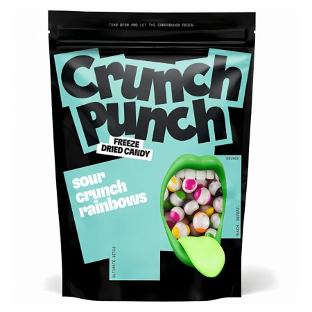 Crunch Punch Freeze Dried Candy Sour Rainbow 100g