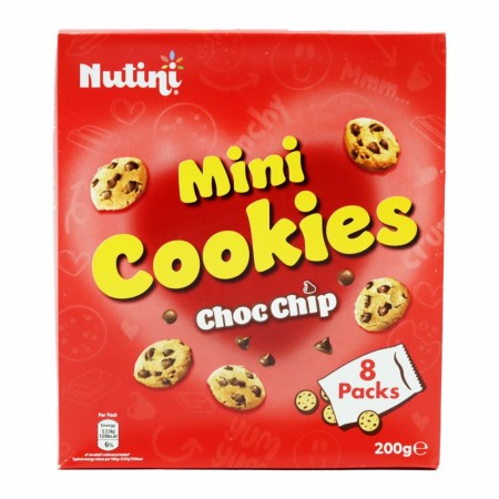 Nutini Mini Cookies Choc Chip 200g 8pk