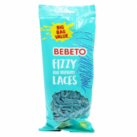 Bebeto Fizzy Blue Rasprberry Laces 220g