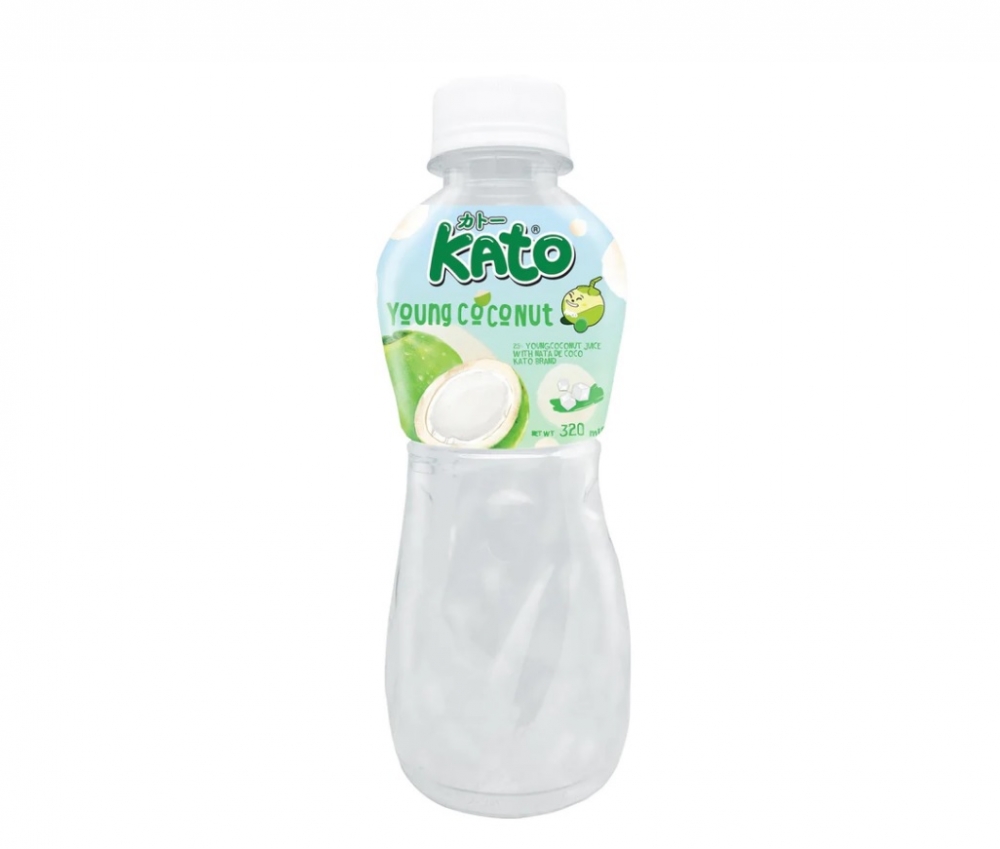 Kato Young Coconut gir deg smaken av ung kokosnøtt i en forfriskende drikk, perfekt for å slukke tørsten med sin naturlige sødme.