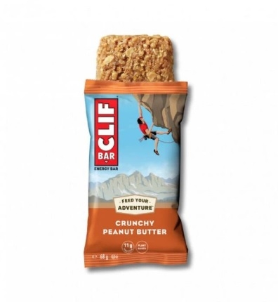Clif Energy Bar Crunchy Peanut Butter er en velsmakende måte å få energi til dine aktive eventyr. Den er laget med økologiske havregryn, og glatt peanøttsmør blandet med knasende peanøttbiter som skaper en smak du vil elske.