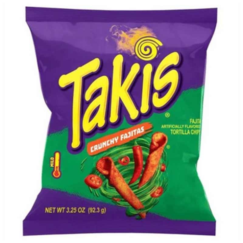 Takis Crunchy Fajitas har en sterk smak av fajita krydder som du vil elske!
