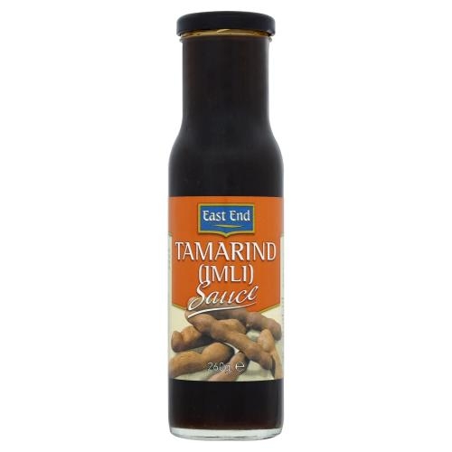 En smaksrik saus laget av tamarind som tilbyr en balanse mellom sødme og syrlighet, perfekt for å tilføre en karakteristisk smak til ulike retter.