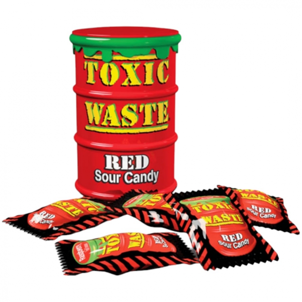 Dykk inn i den intense smaken av Toxic Waste Red Drum, en rød godbit med en brannaktig surhet som vil vekke smaksløkene dine!