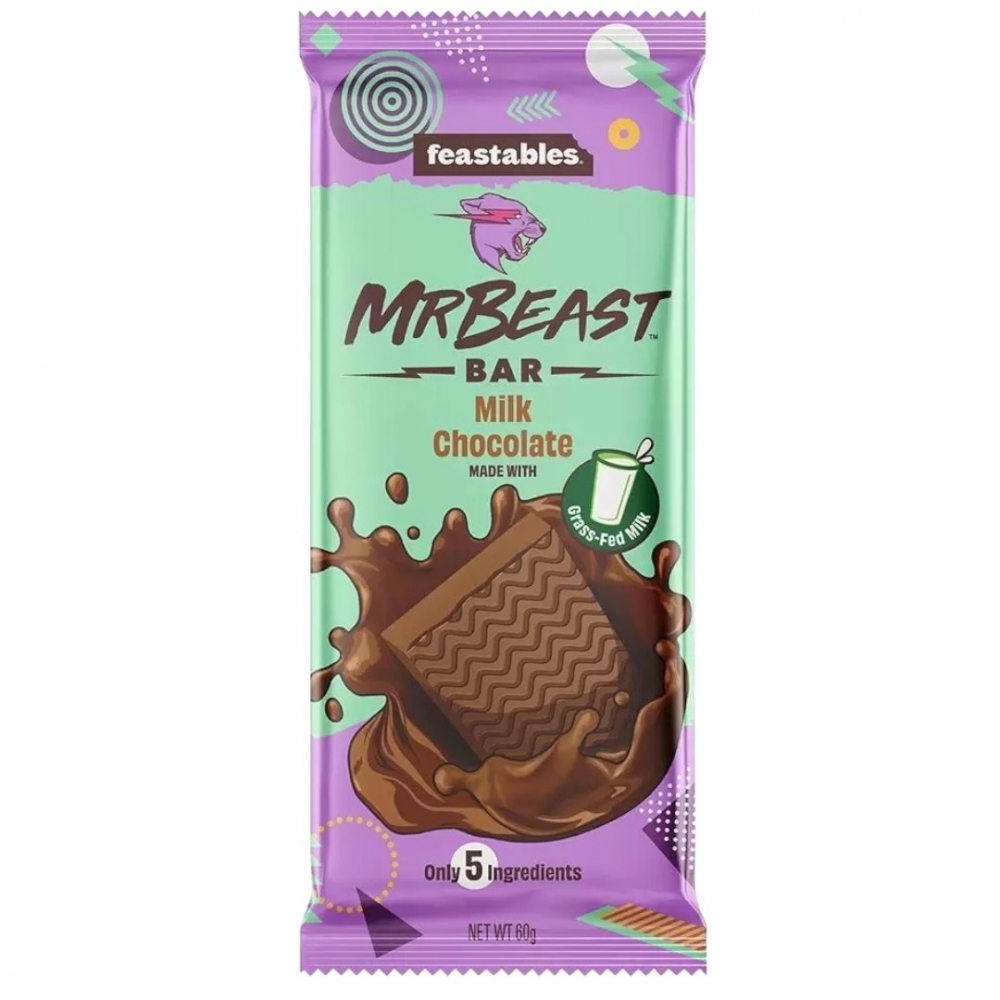 Nyt den forfriskende MrBeast Melkesjokoladen, en smakfull kombinasjon av fyldig melkesjokolade som vil glede enhver sjokoladeentusiast.