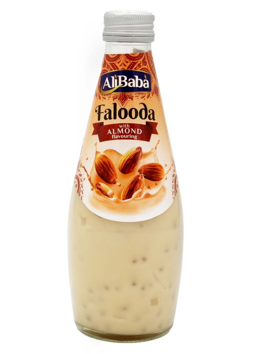Ali Baba Basil Falooda 3in1 Almond byr på en forfriskende blanding av søt mandelsmak og basilikumfrø.
