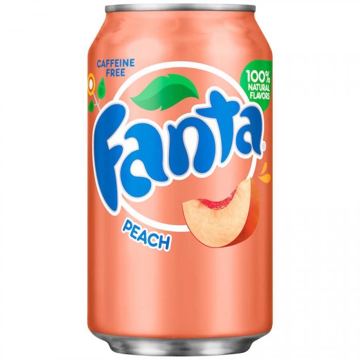 Fanta Peach er en forfriskende brus med den saftige smaken av fersken.