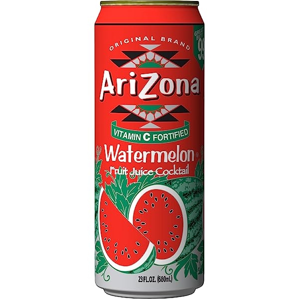 Arizona Watermelon Fruit Juice Cocktail på boks gir deg den autentiske smaken av saftig vannmelon.