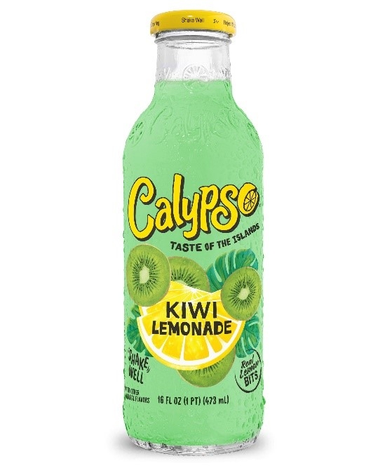Calypso Kiwi Lemonade er en forfriskende drikk med en harmonisk blanding av søt kiwi og syrlig sitron, perfekt for å kjøle ned og nyte på varme dager. 