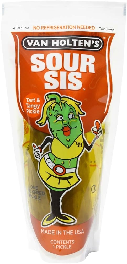 Van Holten Sour Sis Pickle er en syltet agurk med syrlig smak. 