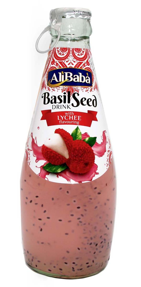 Ali Baba Basil Seed Lychee byr på en forfriskende smak av saftige litchibiter og delikate basilikumfrø.